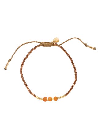 Beautiful Story - Decent Armbånd Gold - Carnelian  - Onesize